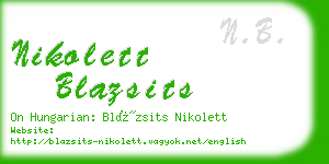 nikolett blazsits business card